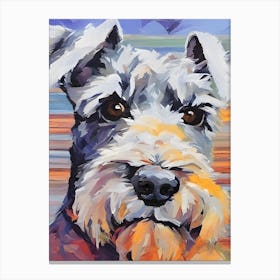 Thinking Schnauzer Canvas Print