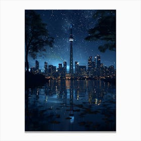 Night Sky Over Toronto Canvas Print