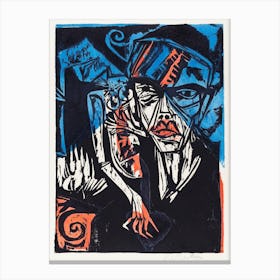 The Agonies Of Love, Ernst Ludwig Kirchner  Canvas Print