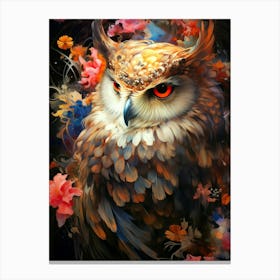 Floral Fantasy Owl Forest Canvas Print