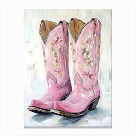 Pink Cowboy Boots 13 Canvas Print