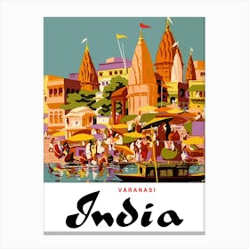 India, Varanasi, the Holy City Canvas Print
