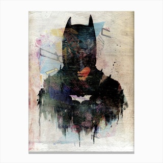 Batman Vintage Pop Art Canvas Print