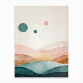 Spheres Above The Desert Canvas Print