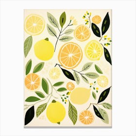 Lemons illustration 4 Canvas Print