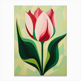 Cut Out Style Flower Art Tulip 3 Canvas Print