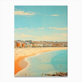 Bondi Beach Sydney Australia Mediterranean Style Illustration 3 Canvas Print