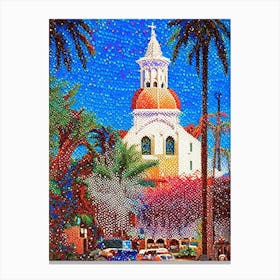 Santa Ana, City Us  Pointillism Canvas Print
