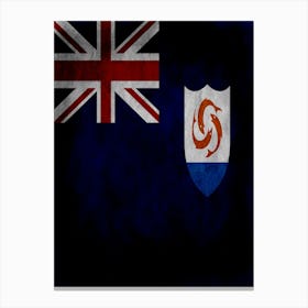 Alguilla Flag Texture Canvas Print