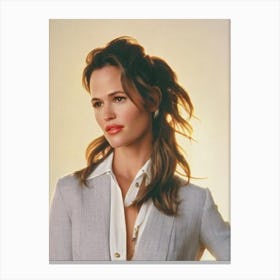 Jennifer Garner Retro Collage Movies Canvas Print