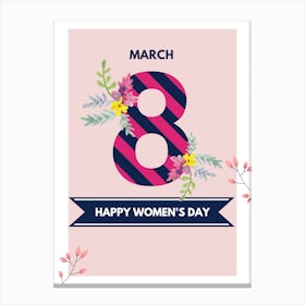 Happy Women'S Day 8 march Canvas Print