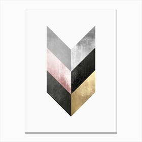 Metal and gold geometry 24 Canvas Print