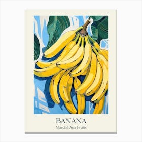 Marche Aux Fruits Bananas Fruit Summer Illustration 2 Canvas Print