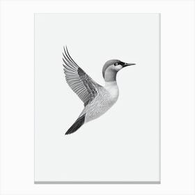 Canada Goose B&W Pencil Drawing 3 Bird Canvas Print