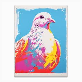 Andy Warhol Style Bird Dove Canvas Print