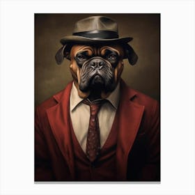 Gangster Dog Bullmastiff 2 Canvas Print