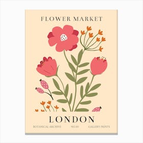 Flower Market London Canvas Print