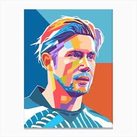 Kevin De Bruyne wpap art style Canvas Print