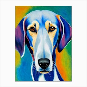 Saluki Fauvist Style dog Canvas Print