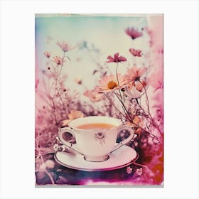 Polaroid Inspired Afternoon Tea 1 Canvas Print