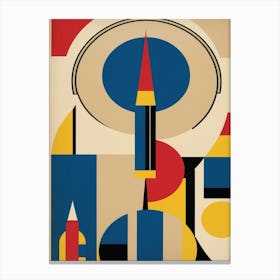 bauhaus geometric exhibition print 6 Canvas Print