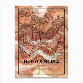 Hiroshima Map Canvas Print