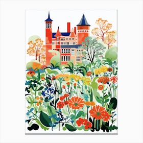 Sissinghurst Castle Garden Uk Modern Illustration 3 Canvas Print