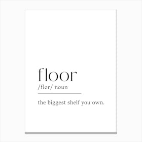 Floor Definition Poster - Dictionary Canvas Print