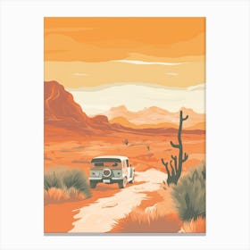 Vintage Car In The Desert 2 Canvas Print