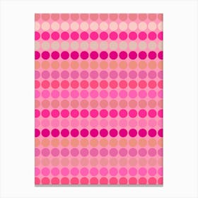 Pink Geometric Circles Canvas Print