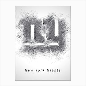 New York Giants Sketch Drawing Canvas Print