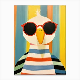 Little Duck 1 Wearing Sunglasses Canvas Print