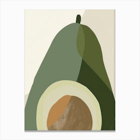 Avocado Close Up Illustration 8 Canvas Print