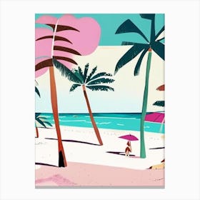 Diani Beach Kenya Muted Pastel Tropical Destination Canvas Print