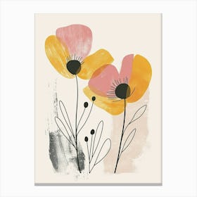 Port Of Spain Flower Market Boho Minimalist Style Canvas Print