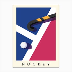 Hockey Minimalist Illustration Canvas Print