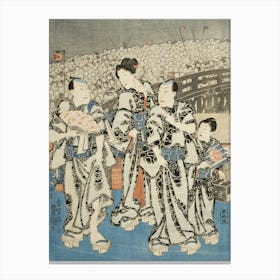 Summer Celebration In Edo By Utagawa Kunisada Canvas Print
