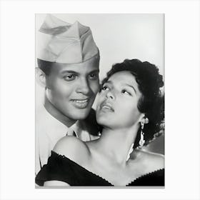 Harry Belafonte And Dorothy Dandridge Canvas Print