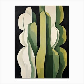 Modern Abstract Cactus Painting Carnegiea Gigantea Cactus 3 Canvas Print