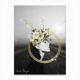 Couronne de fleurs Canvas Print