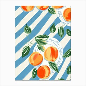 Apricots Fruit Summer Illustration 7 Canvas Print