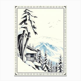 Illustration Of A Winter Scene Canvas Print