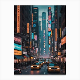 New York City At Night Canvas Print