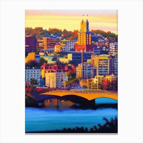 Knoxville, City Us  Pointillism Canvas Print