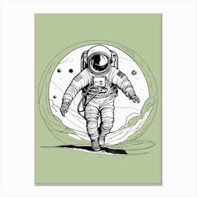 Astronaut In Space 4 Canvas Print