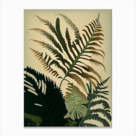 Ruffled Fern Rousseau Inspired Canvas Print