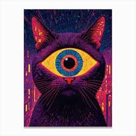 The Eye of Cat Canvas Print
