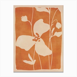 Abstract Minimal Flowers Canvas Print