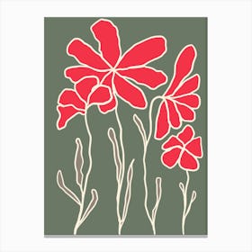 Red Flowers Canvas Print