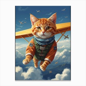 Flying Cat Canvas Print